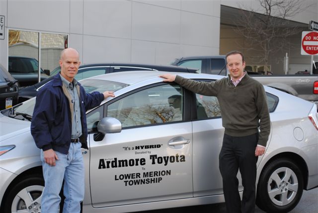 We support Lower Merion Township Ardmore Toyota Dontates a Prius to Lower Merion Township