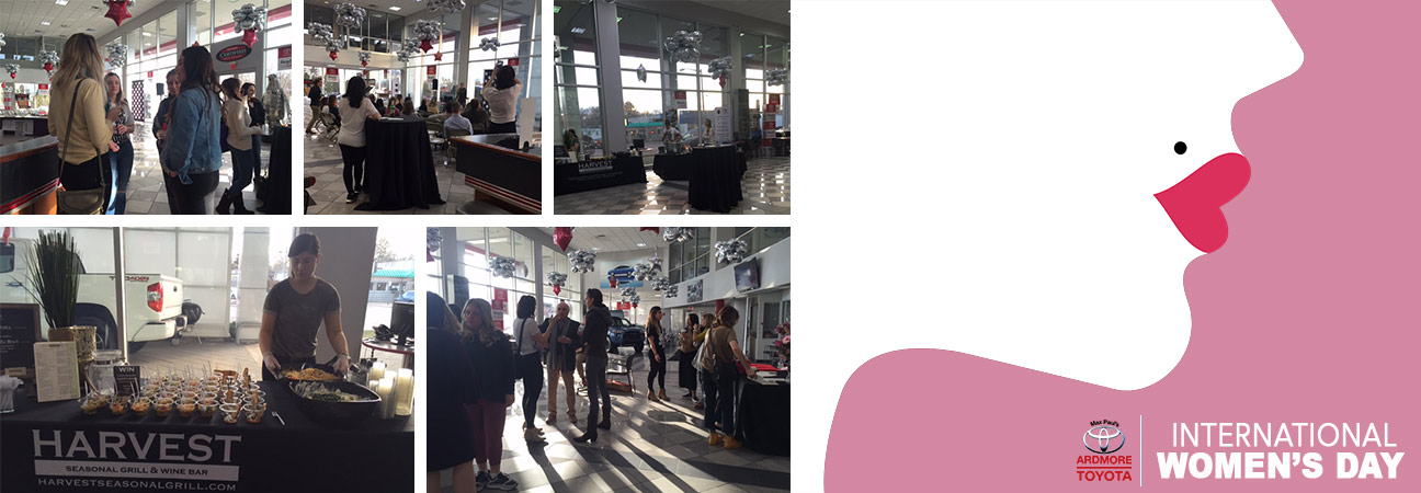A custom image with photos from Ardmore Toyota's International Women's Day Event.