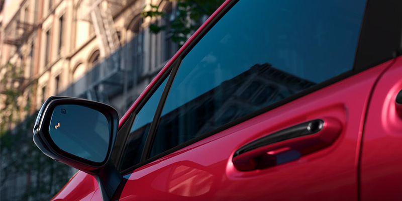 A view of the rear view mirror monitoring system on the 2025 Toyota Sienna in Ardmore, PA