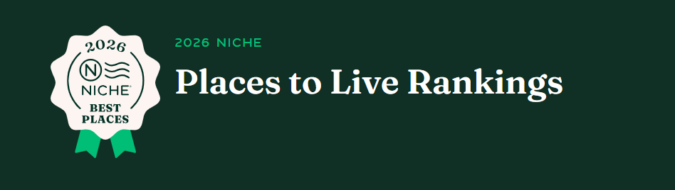 The banner for Niche Best Places about the 2026 Places to Live Ranking which refers to Ardmore, PA