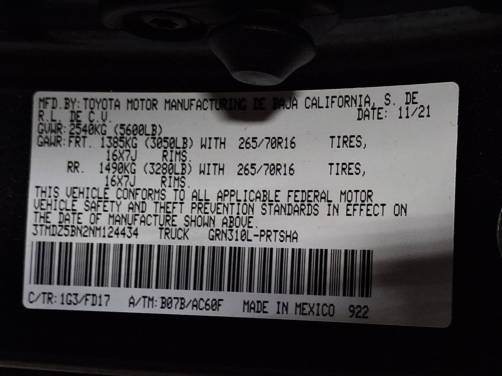 2022 Toyota Tacoma 4WD TRD Off Road