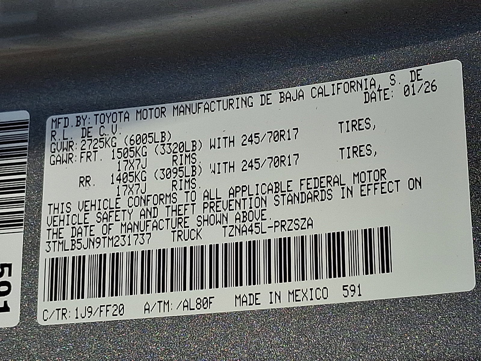 2026 Toyota Tacoma 4WD SR5