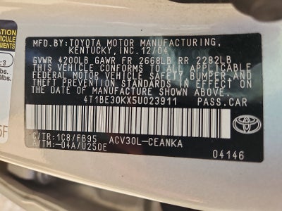 2005 Toyota Camry XLE