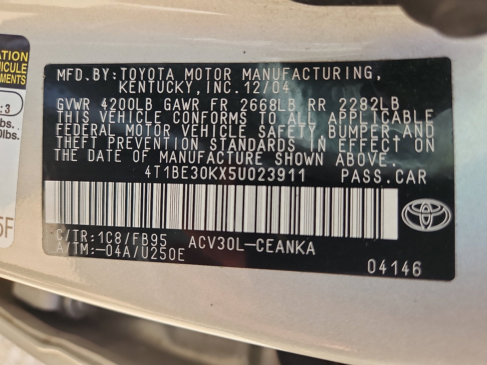 2005 Toyota Camry XLE