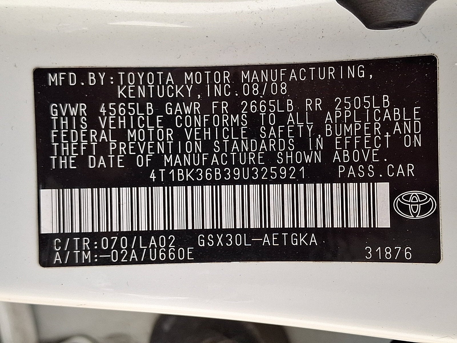 2009 Toyota Avalon XLS