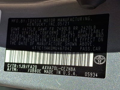2021 Toyota Camry LE
