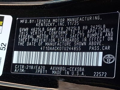 2026 Toyota Camry SE