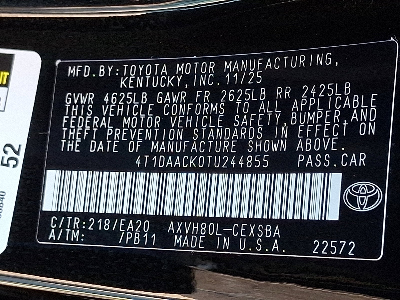 2026 Toyota Camry SE