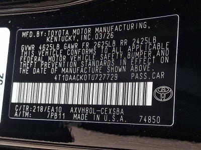2026 Toyota Camry SE