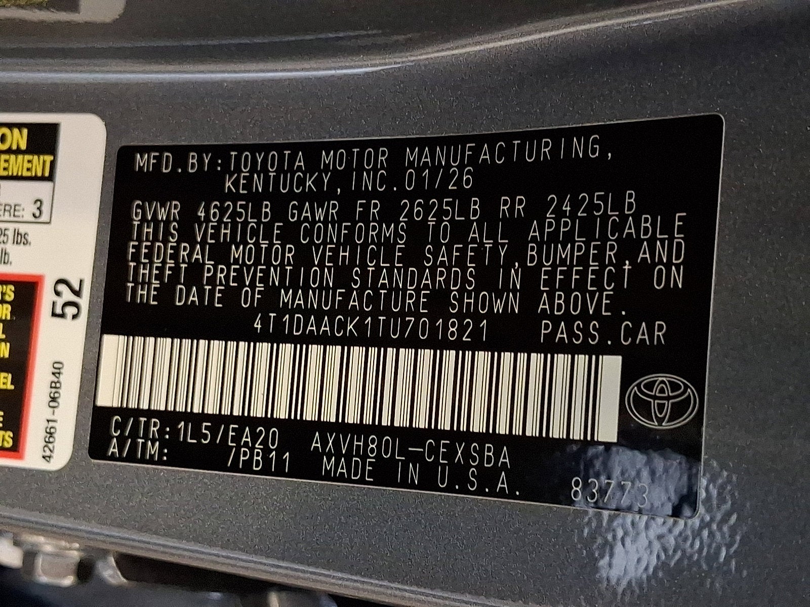 2026 Toyota Camry SE