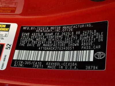 2026 Toyota Camry SE