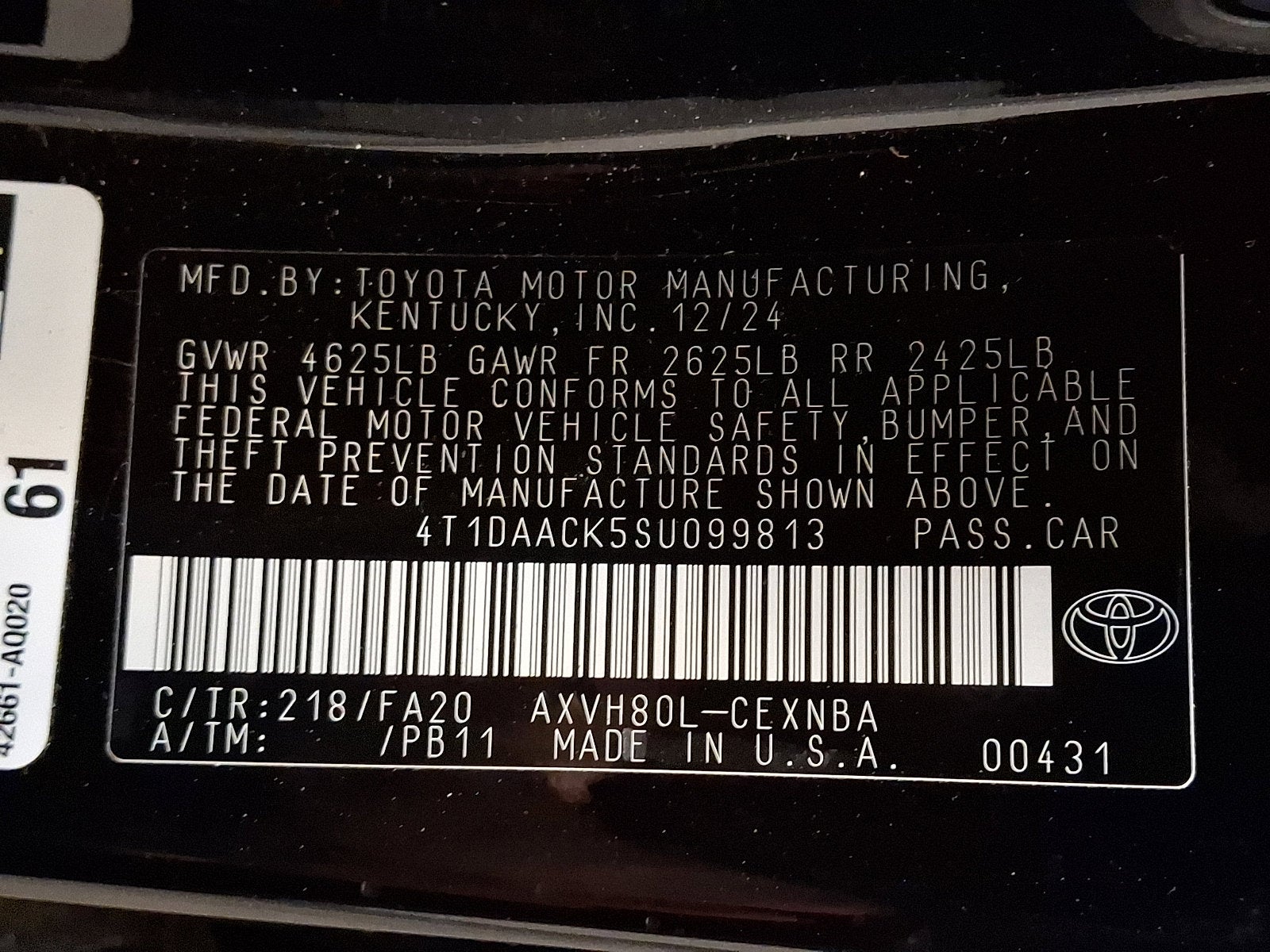 2025 Toyota Camry LE