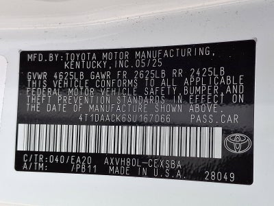 2025 Toyota Camry SE