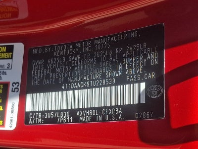 2026 Toyota Camry XSE