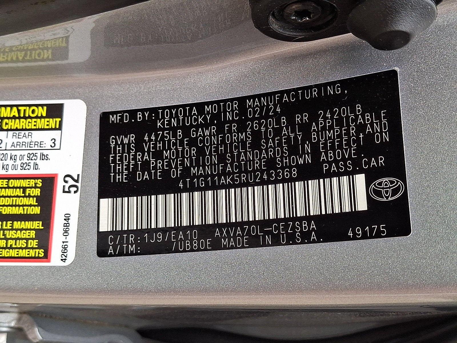 2024 Toyota Camry SE
