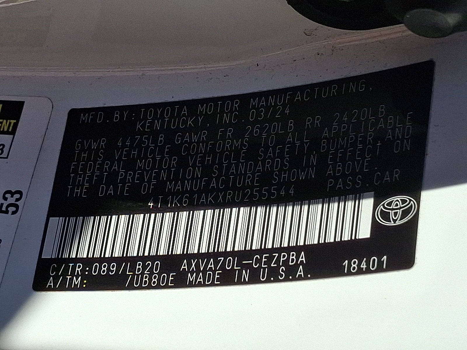 2024 Toyota Camry XSE