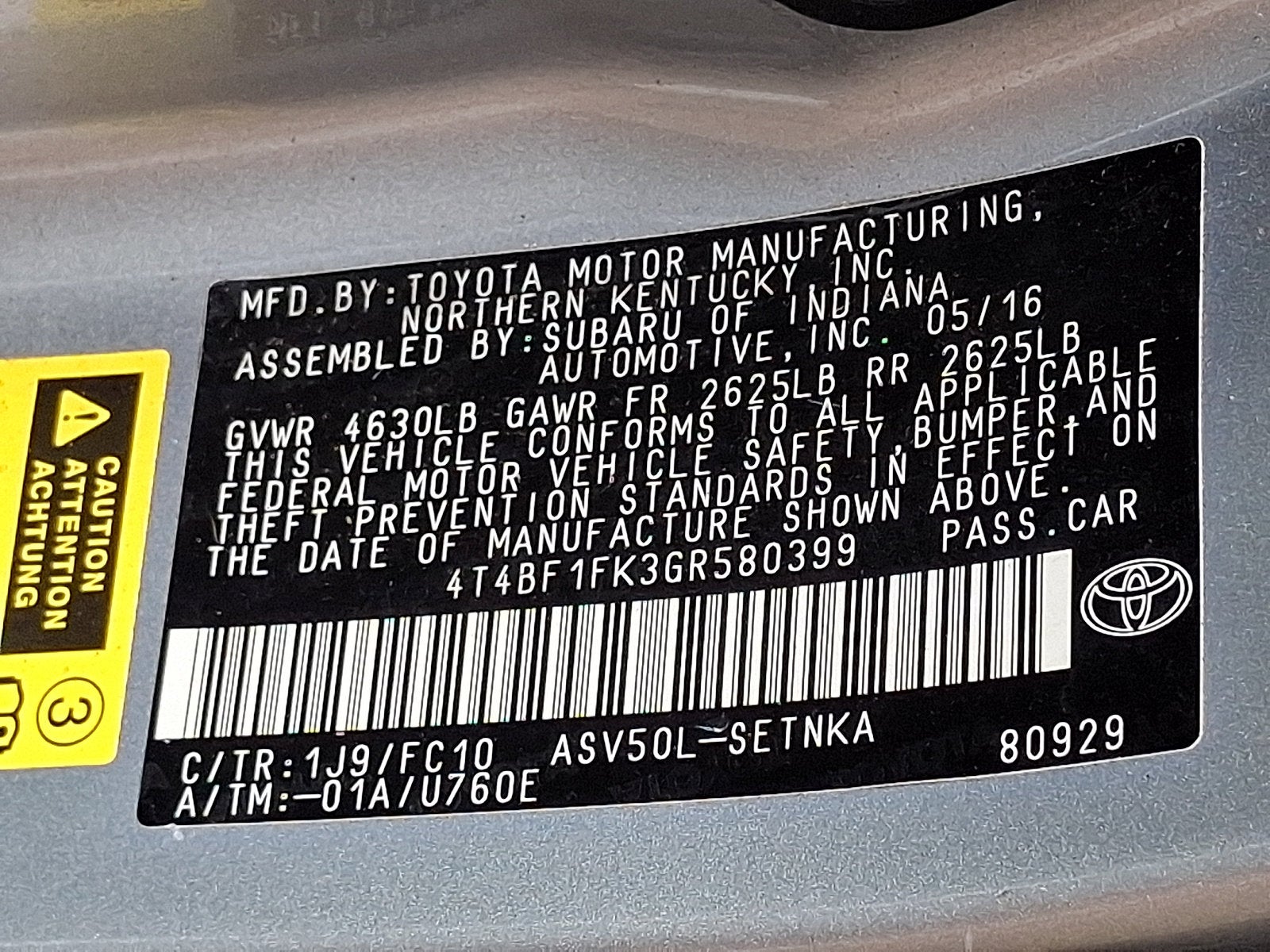 2016 Toyota Camry LE