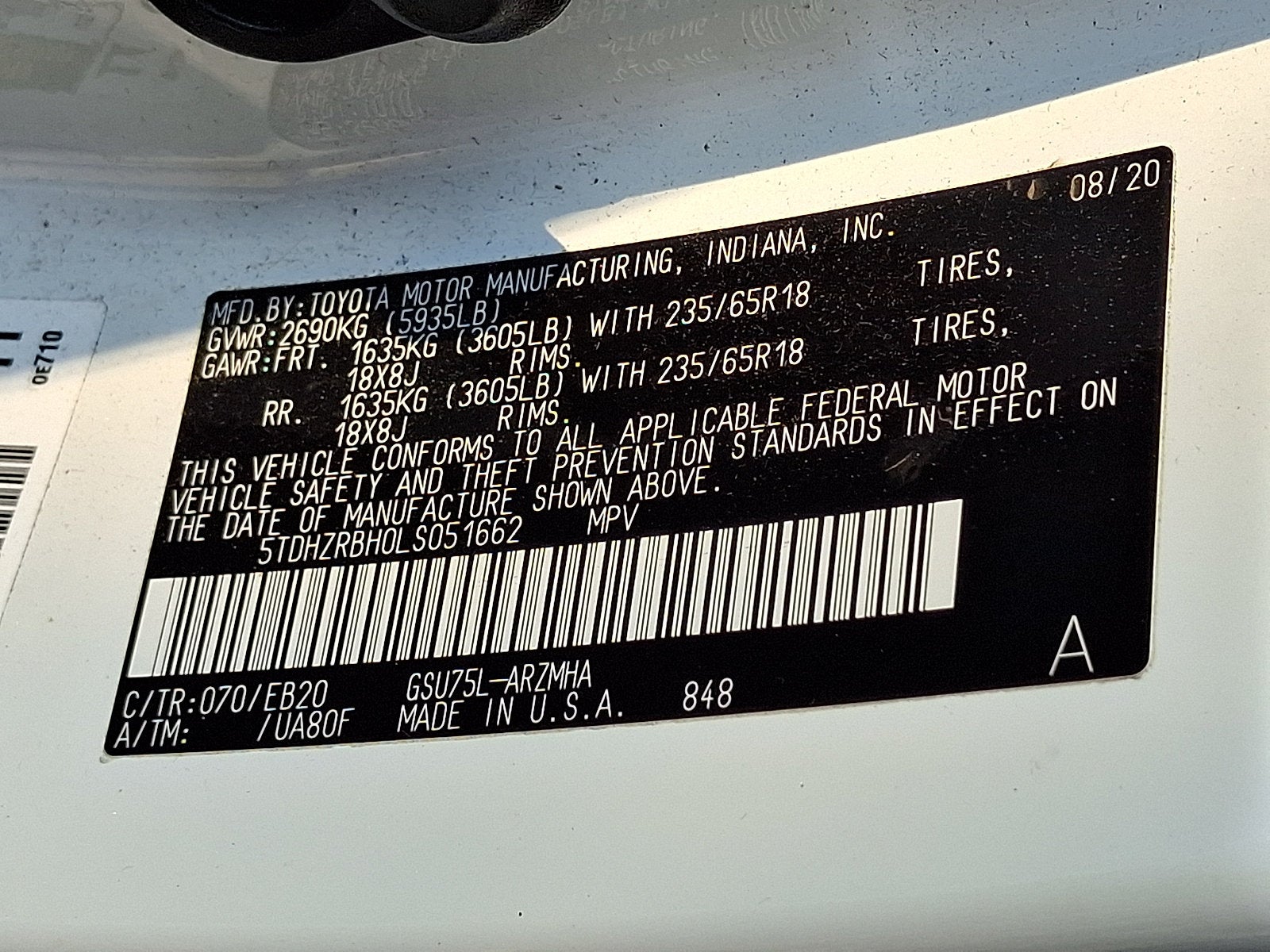 2020 Toyota Highlander XLE
