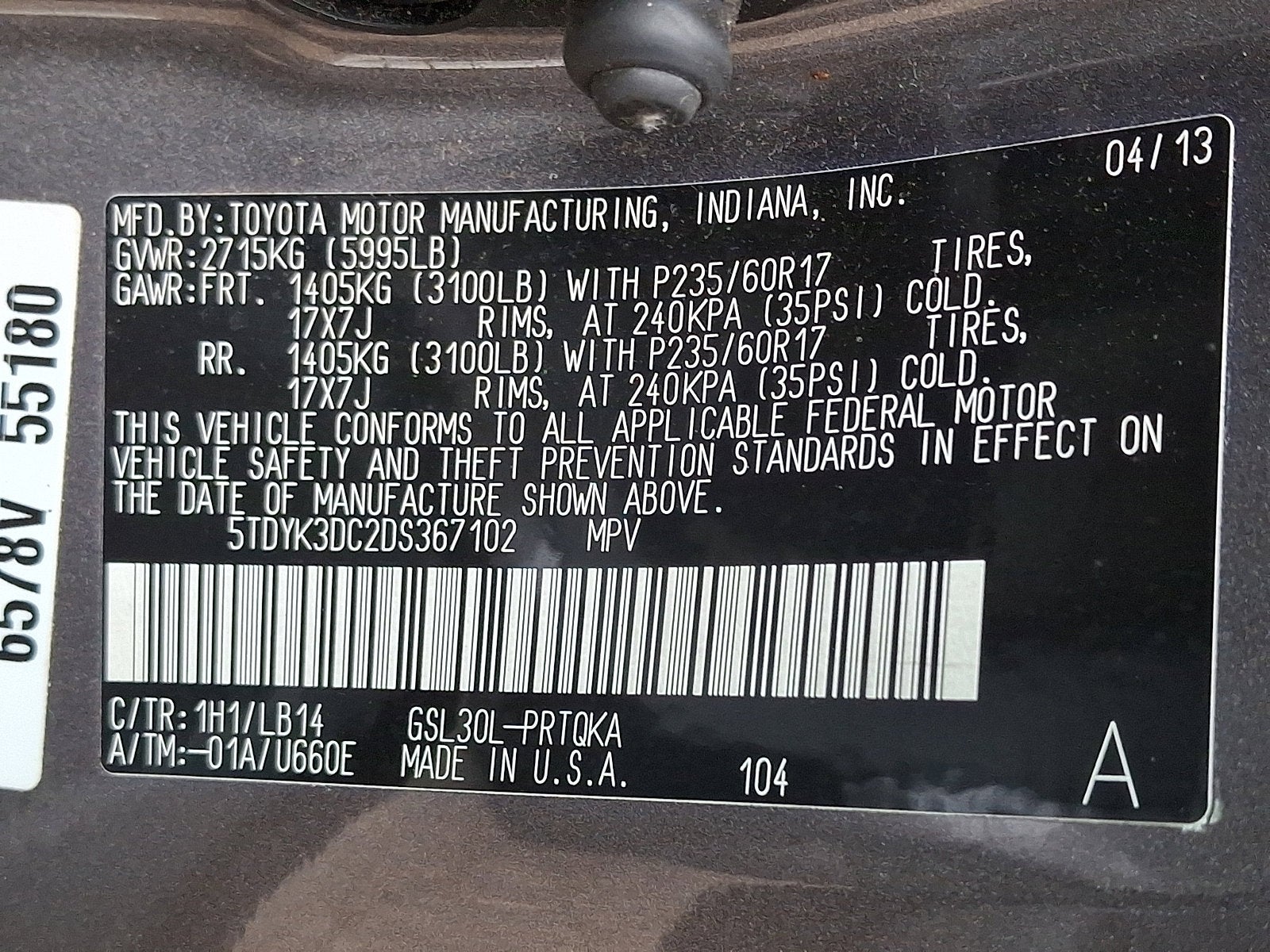 2013 Toyota Sienna XLE