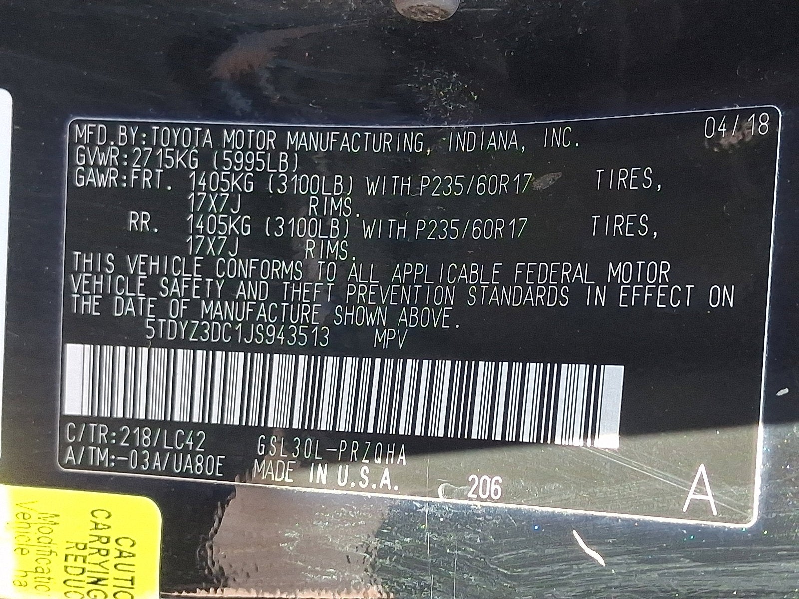 2018 Toyota Sienna Limited