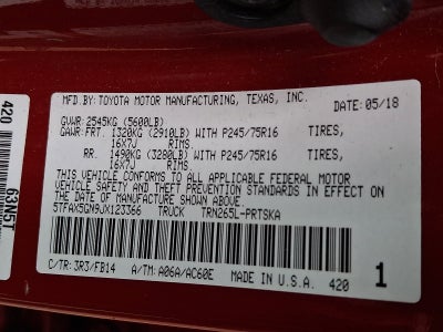 2018 Toyota Tacoma SR