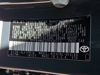 2026 Toyota Corolla LE