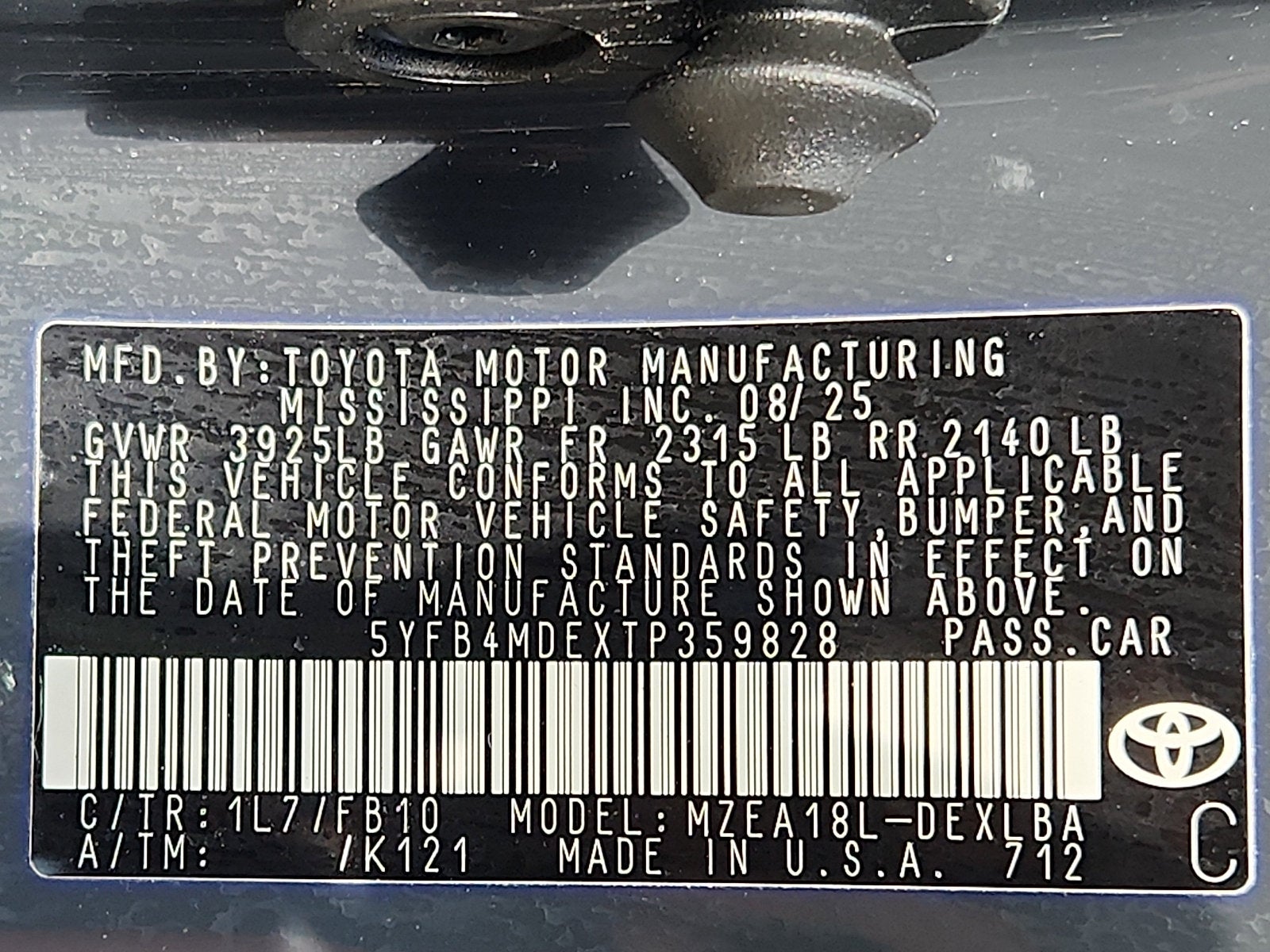 2026 Toyota Corolla LE