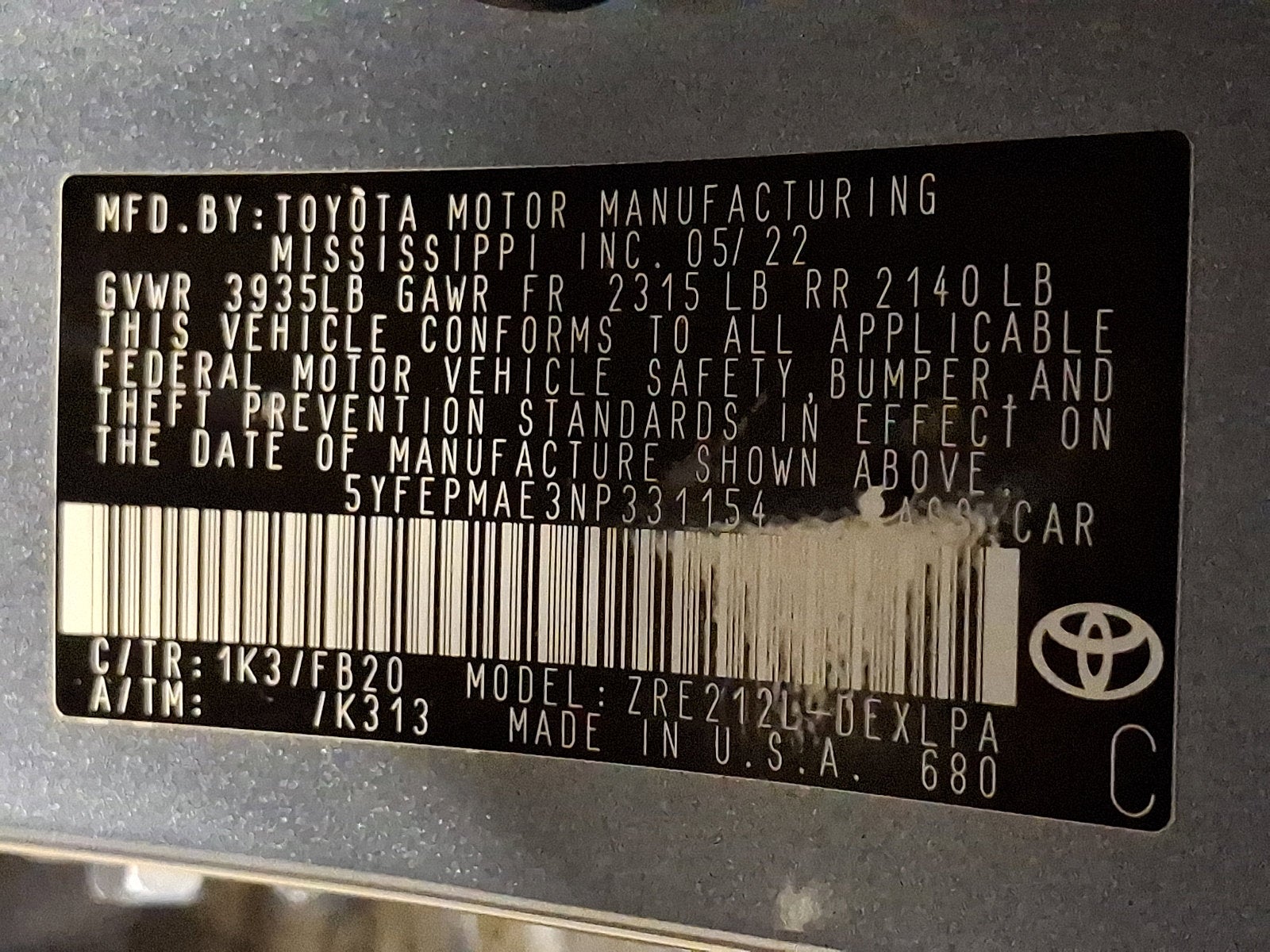 2022 Toyota Corolla LE