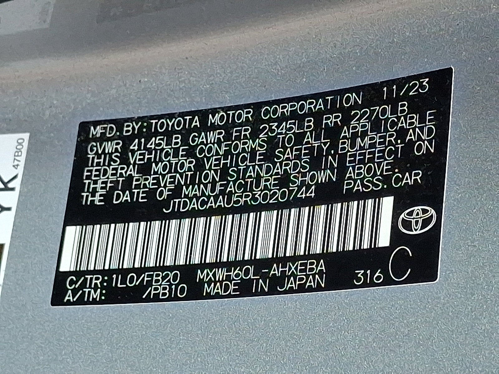 2024 Toyota Prius LE