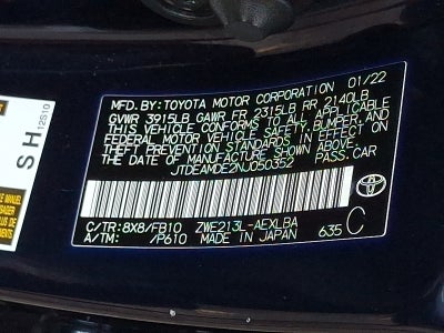 2022 Toyota Corolla Hybrid LE