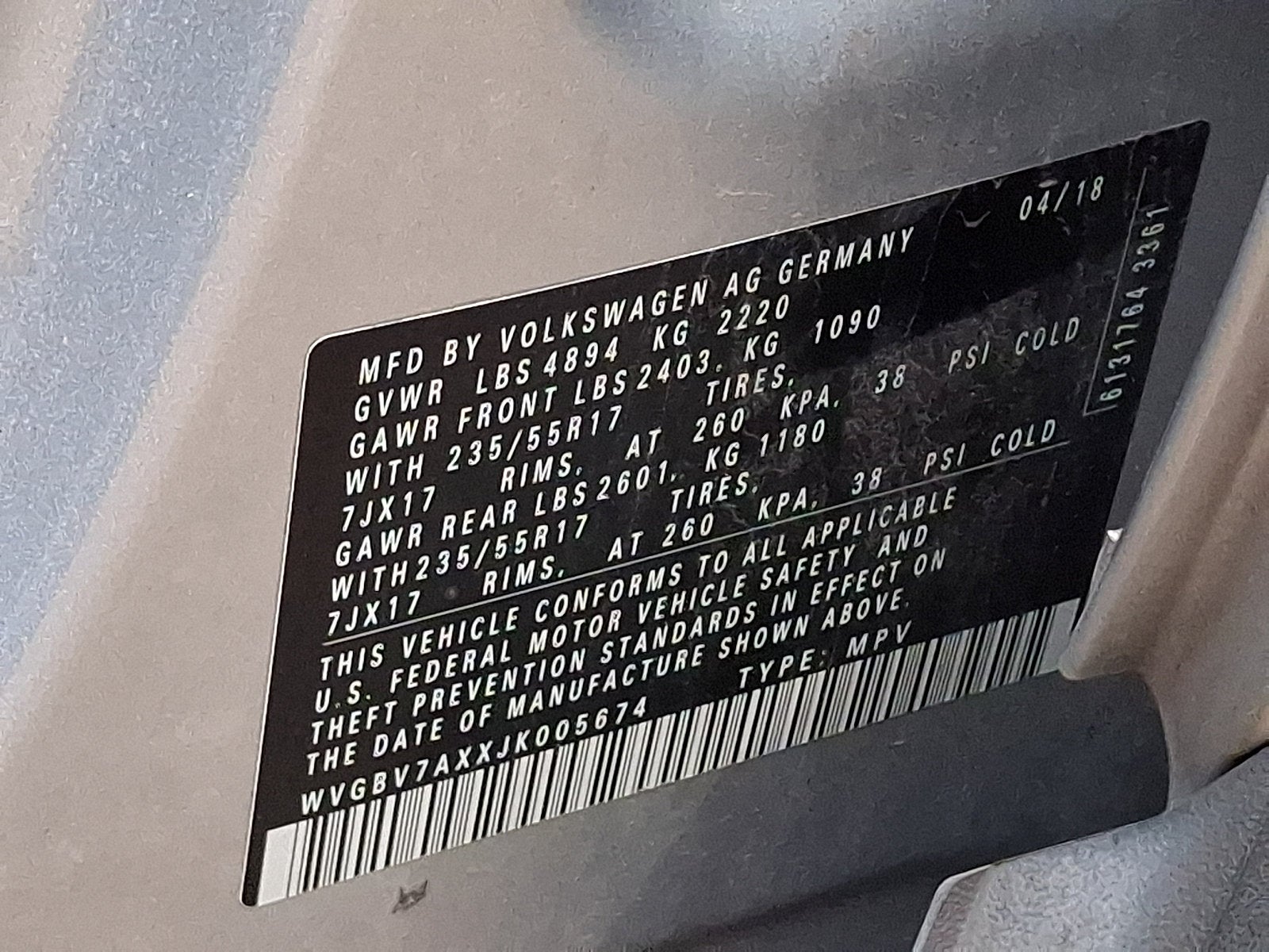 2018 Volkswagen Tiguan Limited Limited