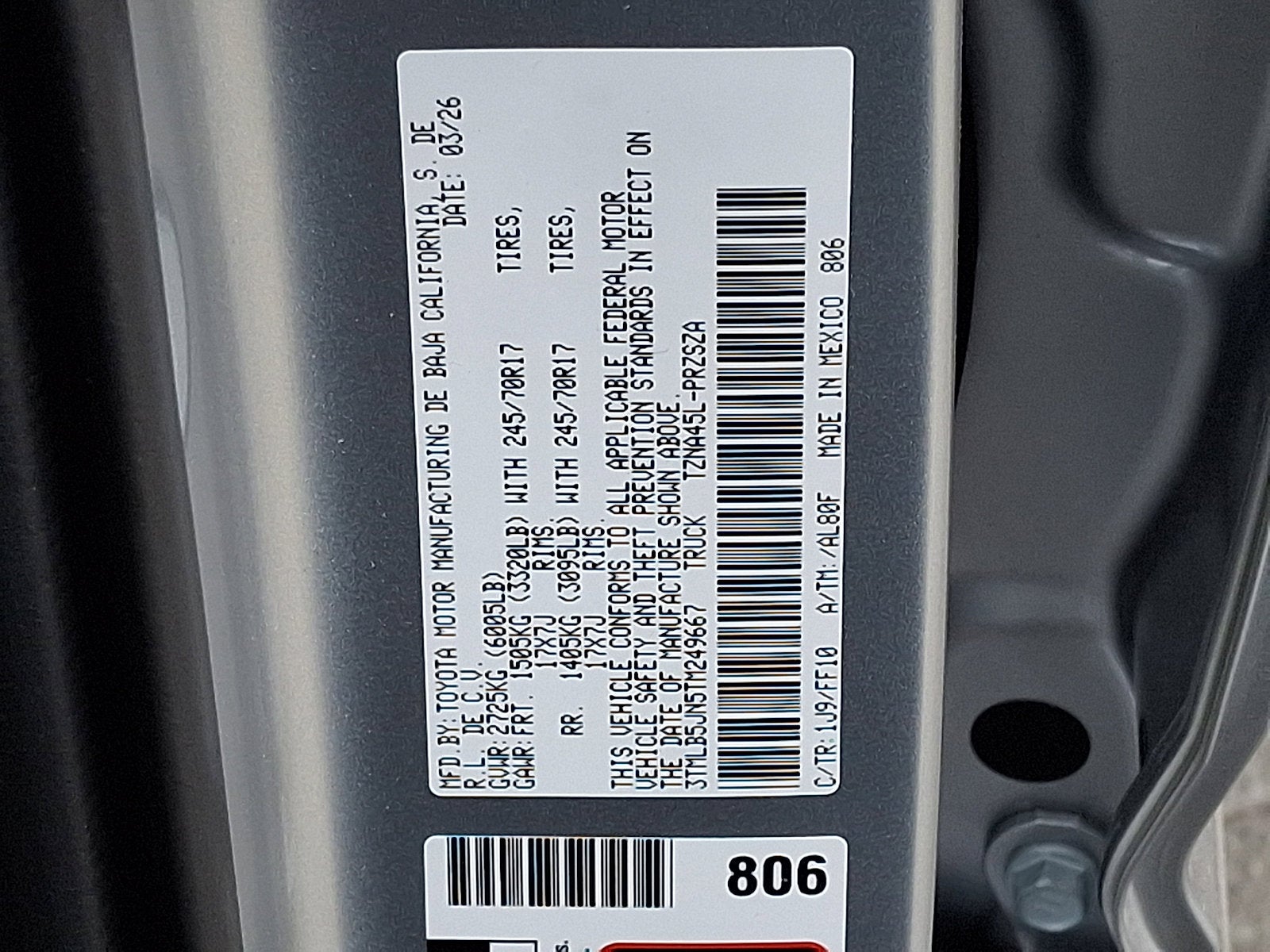 2026 Toyota Tacoma SR5