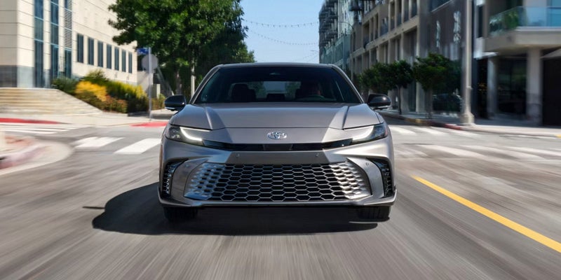 The front grille of the 2026 Toyota Camry in Ardmore, PA