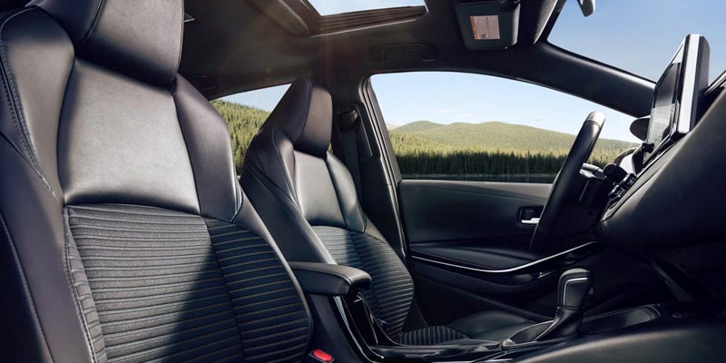 The dramatic interior of the 2026 Toyota Corolla in Ardmore, PA