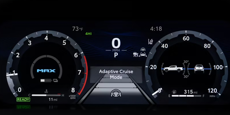 The instrument panel of the 2026 Toyota Tacoma in Ardmore, PA