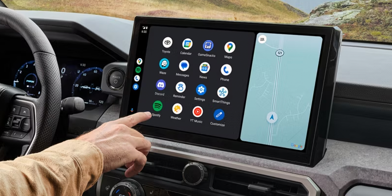 The infotainment system in the 2026 Toyota Tacoma in Ardmore, PA