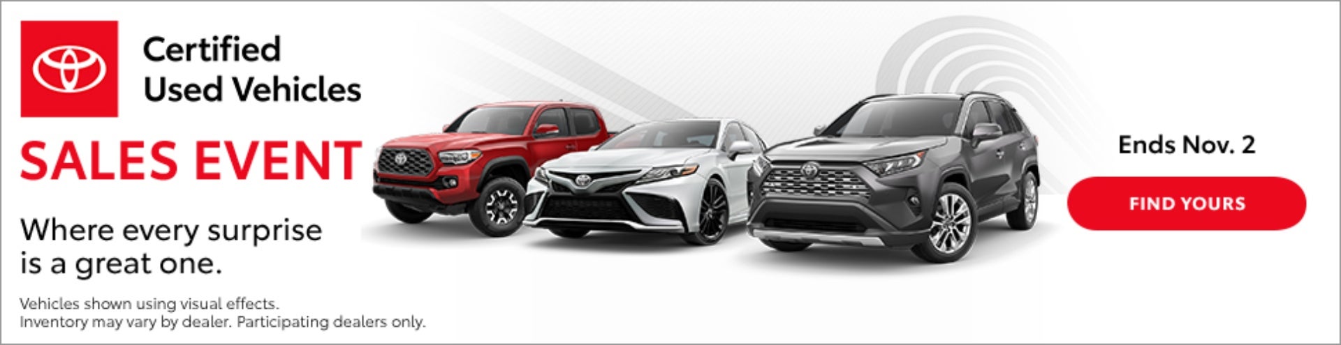 Certified Used Vehicles Sales Event
