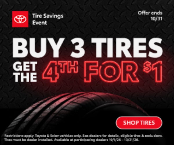 Buy 3 Tires Get the 4th for $1